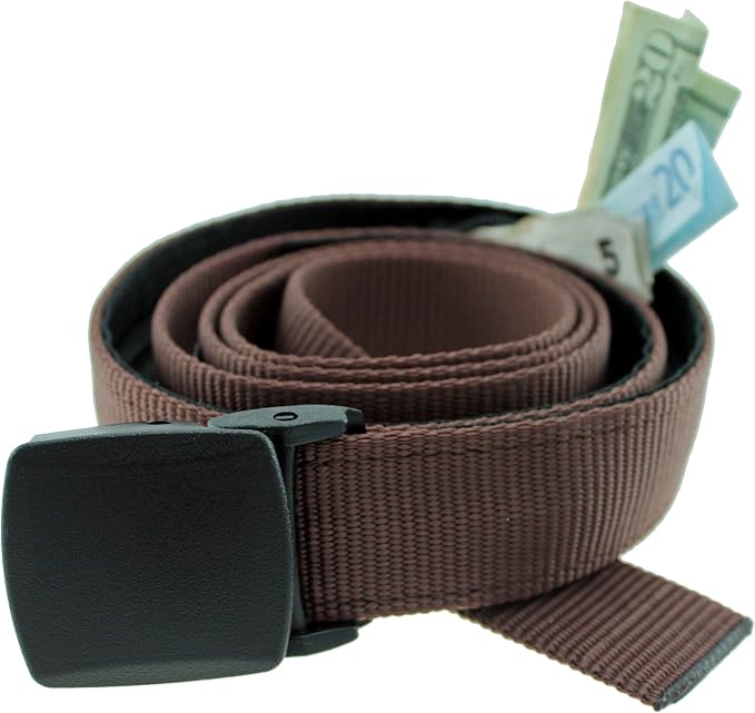 Big & Tall Trekker Money Belt by Thomas Bates … (Brown) by ThomasBates