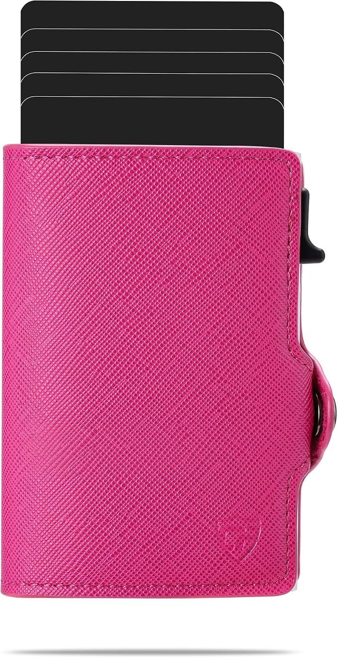 Pop Up Wallet for Women | Slim RFID Blocking Card Holder for Small Purses & Crossbody Bags | Minimalist Aluminum Wallet | Holds 4-6 Cards | Compact Travel Wallet - Image 9