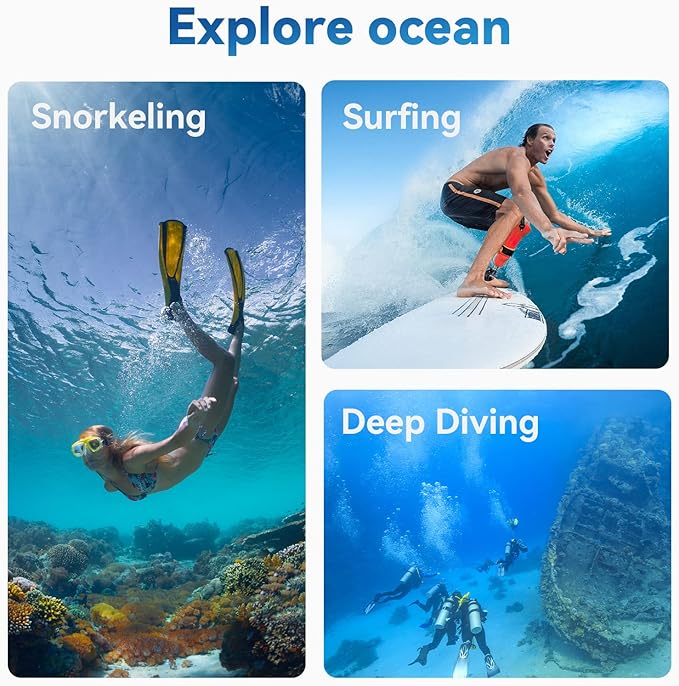 TELESIN Waterproof Case with Anti-Fog for DJI Osmo Action 6 Camera, Underwater Housing Shell Cage Supports 60M/196FT Deep Diving Scuba Snorkeling with Quick Release Bracket Screw Action 6 Accessories - Image 3