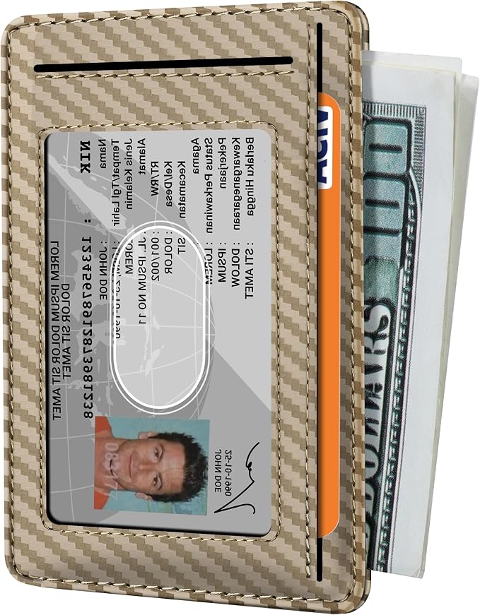 Travelambo Slim Minimalist Wallet for Men, RFID Blocking Credit Card Holder, Front Pocket ID Card Case, Gifts for Men, Husband, Boyfriend, Teenage - Image 2