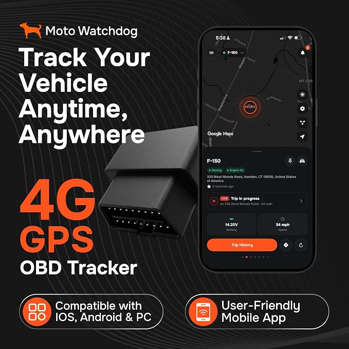 GPS Tracker for Vehicles, No Subscription, No Monthly Fee | Real-Time Location, Mileage Tracking, Speeding Monitoring, Route History, Geofence, Geofence, OBD, for Fleets & Families - Image 3