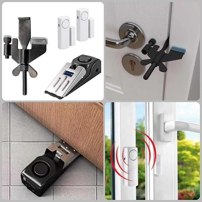 All in one Original Trustella Heavy-Duty Portable Door Lock - Stainless Steel Security Tool for Enhanced Safety - Ideal for Home, Travel, Hotels, Apartments - Image 2