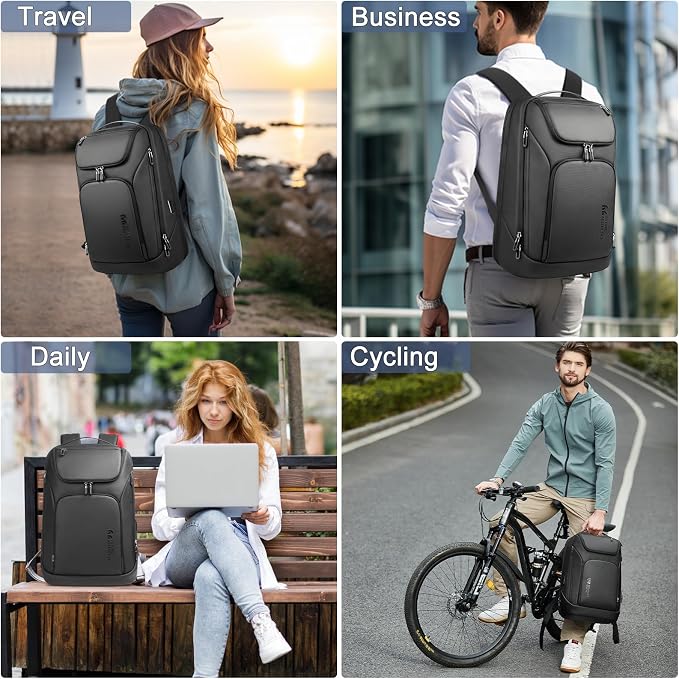 hk Business Smart Backpack for Men Anti-Theft for 17.3 Inch Laptop | with USB Charging Port Water-Resistant Large Durable Compact 30L for Travel College Work - Image 7