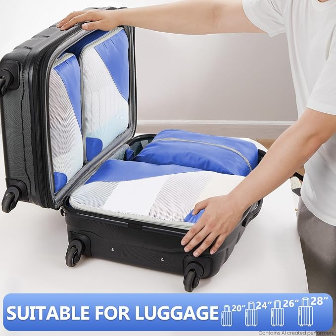 8 Set Packing Cubes for Travel, Gifts for Women Mom,Anti-Tearing Suitcase Organizer,OlarHike Vacation Essentials & Accessories for Cruise Ship - Image 6