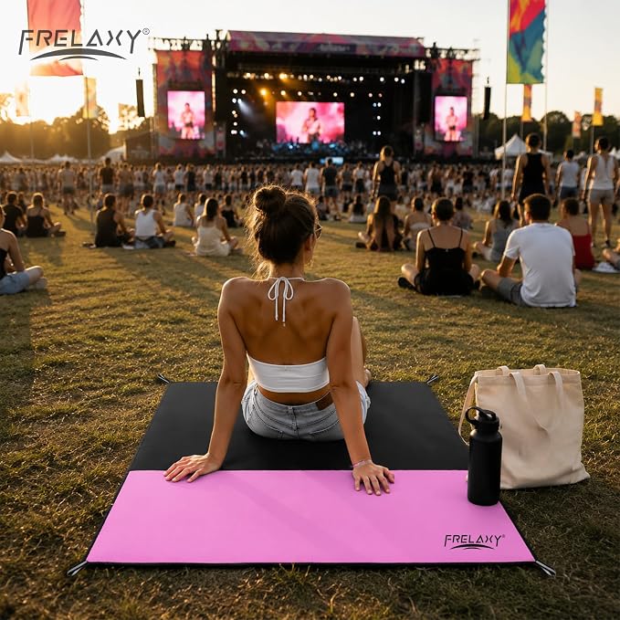 Frelaxy Pocket Picnic Blanket, Waterproof Blanket for Beach Festival | Lightweight compact design, Multi-use outdoor blanket, Waterproof & sandproof material, Easy to carry, Picnic, Camping - Image 5