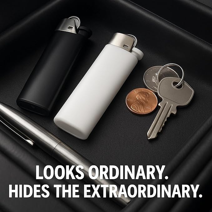 IN SELECT Lighter Diversion Safe Stash, Hidden Storage Compartment Secret Compartment Container for Jewelry, Travel, Camping, and Everyday Carry (No spark, No flame) One piece in Black - Image 3