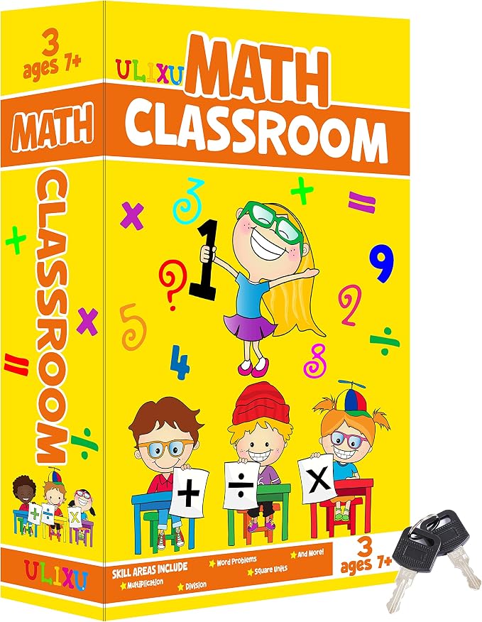 Orange Band Math Classroom Book Safe with Real Pages, Student Secret Compartment Items Storage Box with Classic Key Lock, Decorative Hidden Stash Box, Desk Allowance Coin Bank, 9.3"x6.0"x2.3" by Ulixu