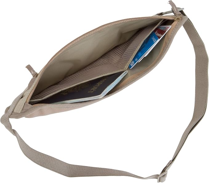 RFID International Travel Money Belt - Radio Frequency Protected Travel Bag with Adjustable Waistband, One Size, Tan - Image 4