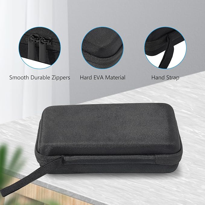 ProCase Large Hard Travel Electronic Organizer Case for MacBook Power Adapter Chargers Cables Tech Organizer Hard Drive USB Flash Disk SD Card Portable Electronics Accessories Bag -Black - Image 5