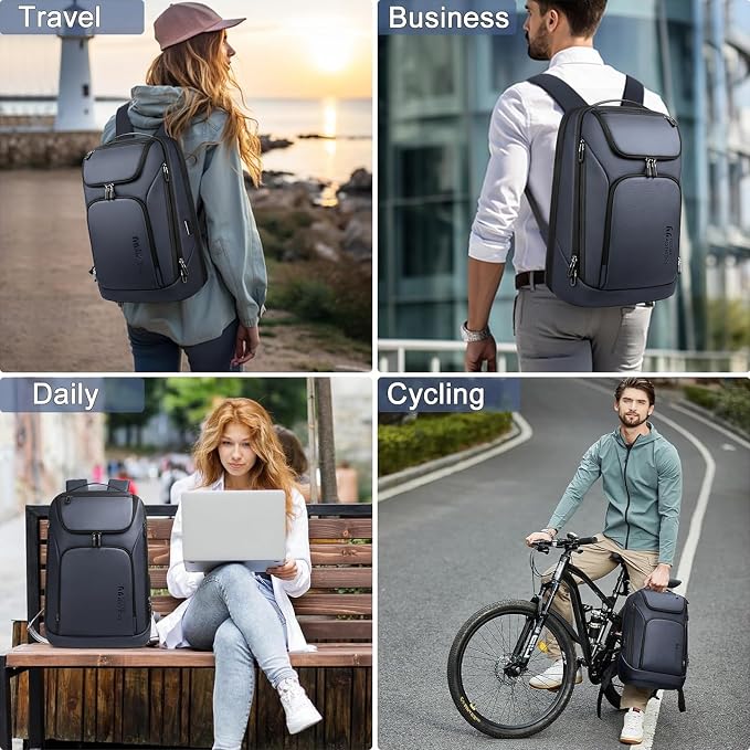 hk Business Smart Backpack for Men Anti-Theft for 17.3 Inch Laptop | with USB Charging Port Water-Resistant Large Durable Compact 30L for Travel College Work - Image 7