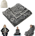 Travel Blanket Airplane - Ultra Soft & Lightweight Knit Design Compact Airplane Blanket,53x72 Inch,Stylish Travel Shawl Wraps for Flights,Office,Home Use,Travel Essentials & Gifts by ECONVCE