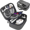 Travel Electronics Organizer Small Carrying Case for Cables Phone Chargers USB Plugs Power Cords Earbuds Adapter Tech Accessories Pouch -Special Edition by sisma