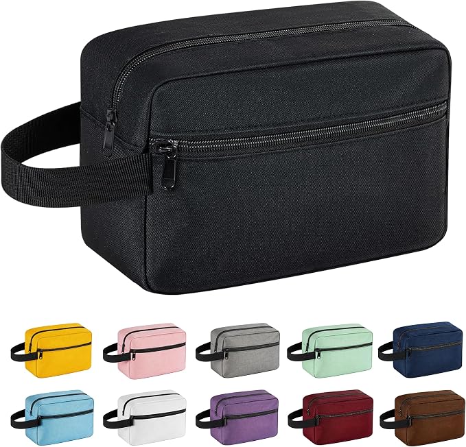 Travel Toiletry bag for Women and Men,Small Cosmetic Bag Hanging Lightweight Makeup Bag Small Tool Bag Travel Organizer accessories for Women Men - Black by Unknown