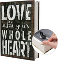 Real Paper Transfer Book Safe, Hollow with Secret Hidden Compartment, Key Lock, 8.7"×6"×2" (LOVE-Key) by PACOLO