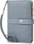 Small Wallet Women RFID Blocking Vegan Leather Slim Thin Bifold Credit Card Wallet Passport Holder Ladies Travel Wallet Mini Purse with Zipper Pocket by YJ-NEFELI