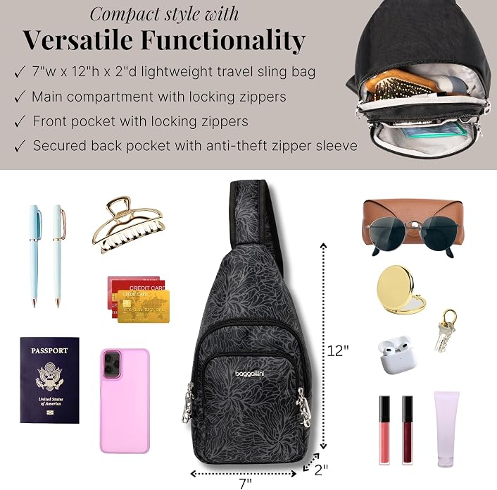 Baggallini Securtex Anti-Theft Daytripper Sling - Image 6