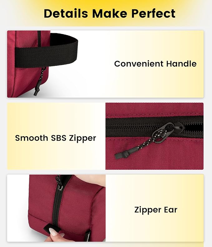 Vorspack Water Resistant Travel Toiletry Bag for Men Women | Travel Bag for Toiletries, Large Capacity, Organized Compartment, Travel Essentials, Suitable for Shaving, Makeup, Cosmetics - Image 5