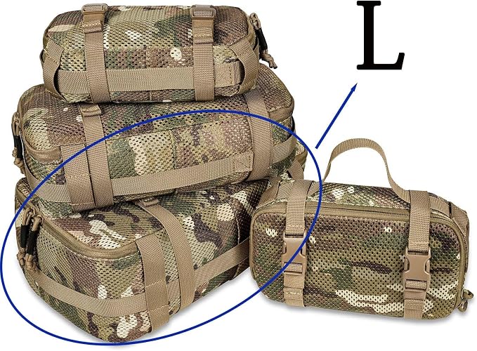 4 Set Tactical Packing Cubes ，Compressible Mesh Duffle Storage Bag,Portable Edc Molle Pouch Organizer. - Image 3