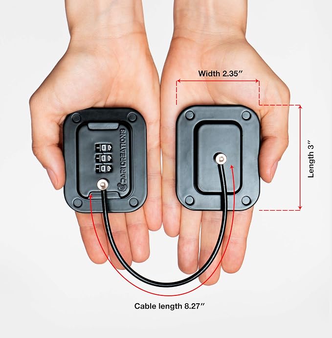 Heavy Duty Metal Refrigerator Lock Keyless Combination Security for Fridge, Freezer, Mini Fridge, Cabinet No Drill, Adhesive, Black - Image 6
