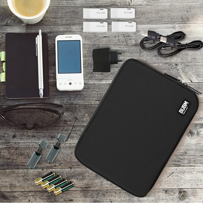 BUBM Double Layer Electronic Accessories Organizer, Travel Gadget Bag for Cables, USB Flash Drive, Plug and More, Perfect Size Fits for iPad Mini (Medium, Black) | Travel Gadget Bag for Cables, USB Flash Drive, Plug and More, Perfect Size Fits for iPad... - Image 8