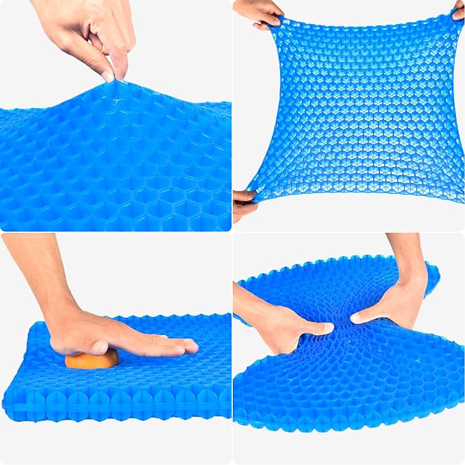 Gel Seat Cushion, Cooling Honeycomb Design for Office Chair Car Wheelchair | Cool & Breathable, Soft & Comfortable - Image 3