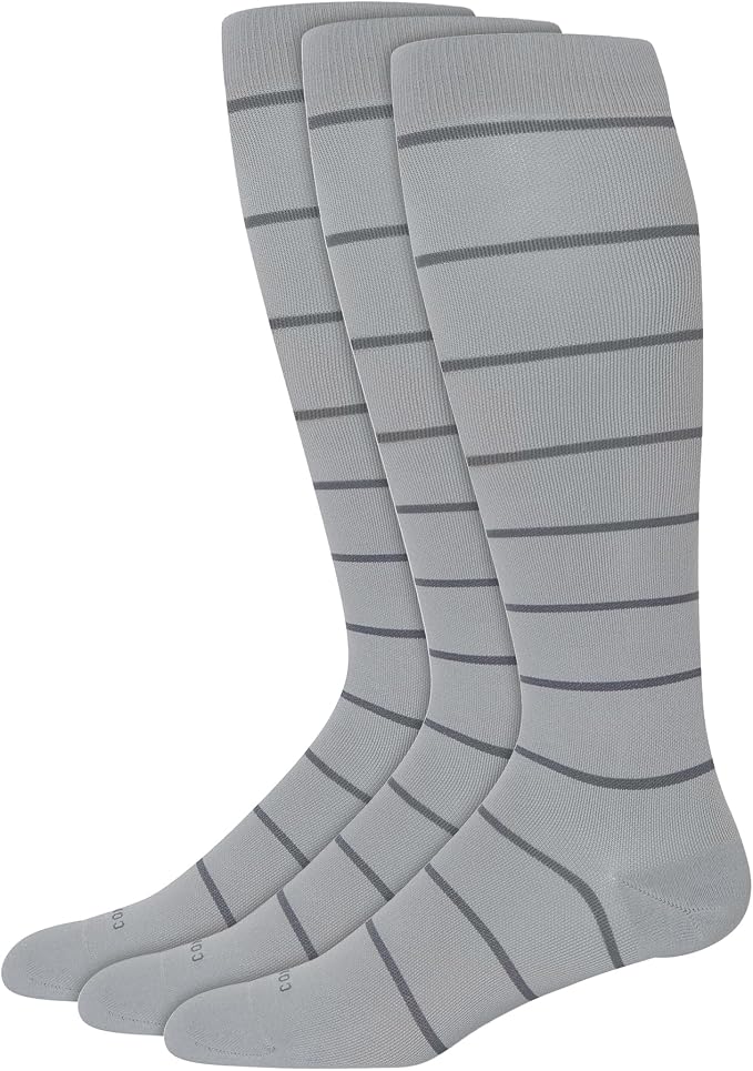 Nylon Knee High Socks - 15-20mmHg Graduated Compression Socks - Soft & Breathable Support Unisex Socks by Comrad