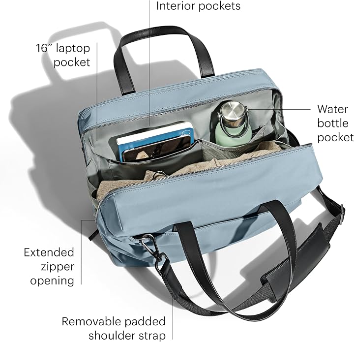 Away The Everywhere Bag, Airline-Approved Carry-On Travel Bag | Water-Repellent Duffel Bag with 16" Padded Laptop Pocket, Trolley Sleeve & Detachable Shoulder Strap - Image 5