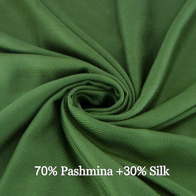 Soft Silky Pashmina Shawl Wraps Solid Colors Scarf for Wedding Evening Dresses - Image 2