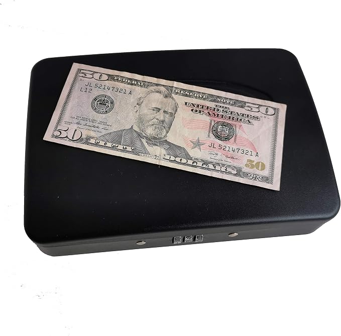 Portable Key Storage Lock Box,Travel Lockbox Safe with Combination Lock,Black - Image 6