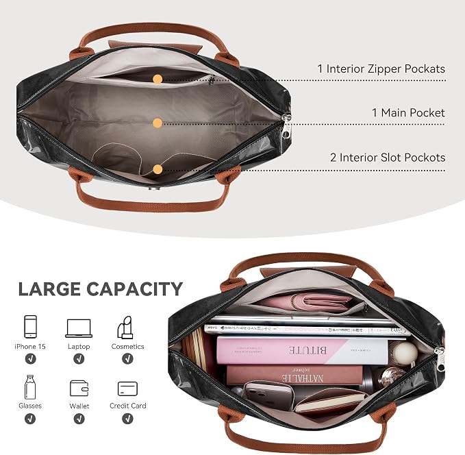 KALIDI Tote Bag for Women Nylon Top-Handle Purse,Large Capacity Shoulder Hobo handBag with Zipper Leisure Foldable Weekend - Image 4