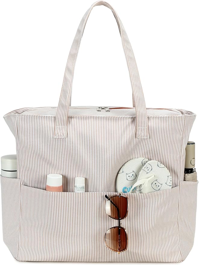 Bluboon Beach Bags for Women, Large Waterproof Tote Bag With Wet Compartment for Pool Weekender Travel Gym by BLUBOON