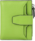 Women's RFID Blocking Leather Small Compact Bi-fold Zipper Pocket Wallet Card Case Purse with id Window by AINIMOER