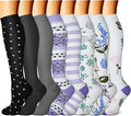 FEYHAY Copper Compression Socks (8 Pairs) 15-20 mmHg Circulation is Best Athletic & Daily for Men & Women, Running, Climbing by FEYHAY