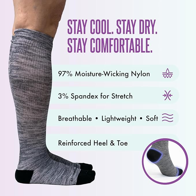 Crazy Compression Socks, Comfortable Support Socks for Recovery, Travel, Hiking, and Long-Hour Comfort w/Fun Designs - Image 5