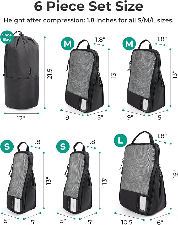 BAGSMART Compression Packing Cubes for Travel Essentials | 14 Set /6 Set /4 Set/2 Set, Lightweight, Durable - Image 2