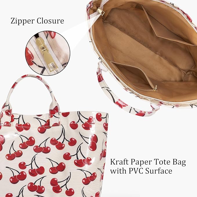 Lushandy PVC Tote Bag for Women Jelly Beach Bag Top Handle Hobo Handbag | Water-Resistant, Wipe Clean, Lightweight - Image 2