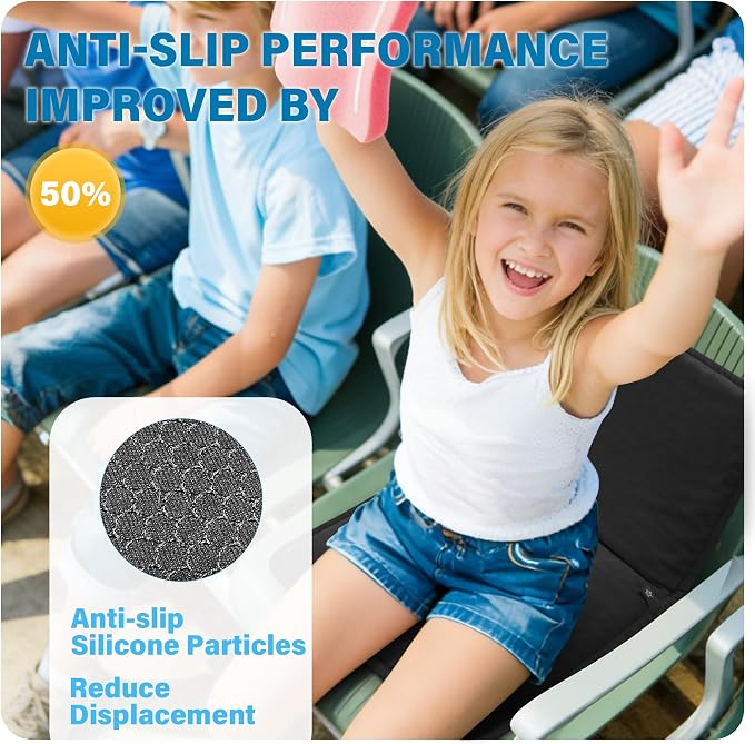 SPRING SEAON Large Gel Seat Cushion for Pressure Relief – Honeycomb Buffer Design with Extra Thick Filling, Anti-Slip Bottom, Perfect for Long Sitting, Travel, Airplane and Daily Comfort (Black) - Image 5