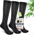 Compression Socks Women & Men, 15-20 mmHg Bamboo Viscose Knee High Soft Support for Flying Travel Daily by Unknown