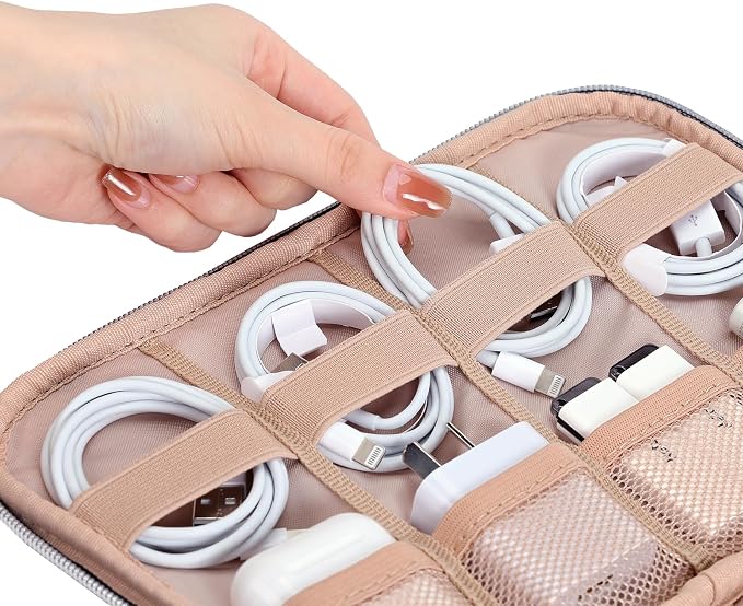 BELALIFE Electronic Organizer Bag | Tech Storage Bag for Cord, Charger, Phone, Earphone, Hard Drive, USB, SD Card and Electronic Accessories, Black - Image 3