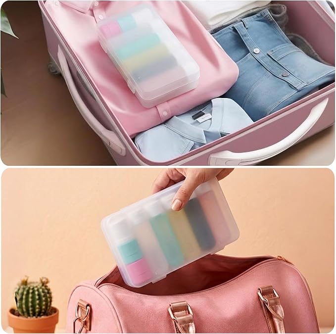 8 Pack Travel Bottles for Toiletries with Case (Multi-color) | TSA Approved, Leak-Proof, Portable, Travel Size Containers for Shampoo, Cosmetics, Vacation Travel Essentials - Image 6