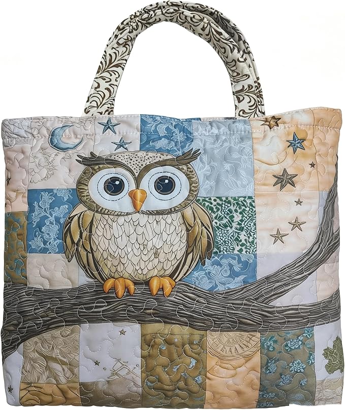 Women's Quilted Tote Bag – Lightweight Large Capacity Foldable for Travel | 20.87" L x 15.75" H - Image 3