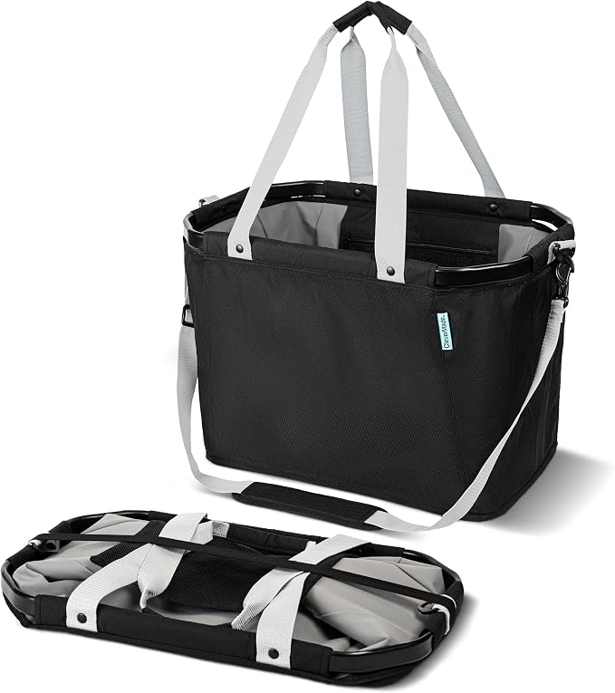 CleverMade Gear Hauler Pro Collapsible Tote Bag, 55L Outdoor Tote | Haul Bulky Gear Without Sagging | Aluminum Frame Holds 100 lb, While Shoulder and Crossbody Straps Offer Flexible Carry by CleverMade