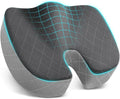 Memory Foam Office Chair Seat Cushion - Dark&Light Grey, XX-Large | for Car Seat, Airplane, Desk Chair - Sciatica & Hip & Coccyx Pain Relief Cushion for Long Sitting Office Workers, Car Drivers by TushGuardSeatCushonsPillows