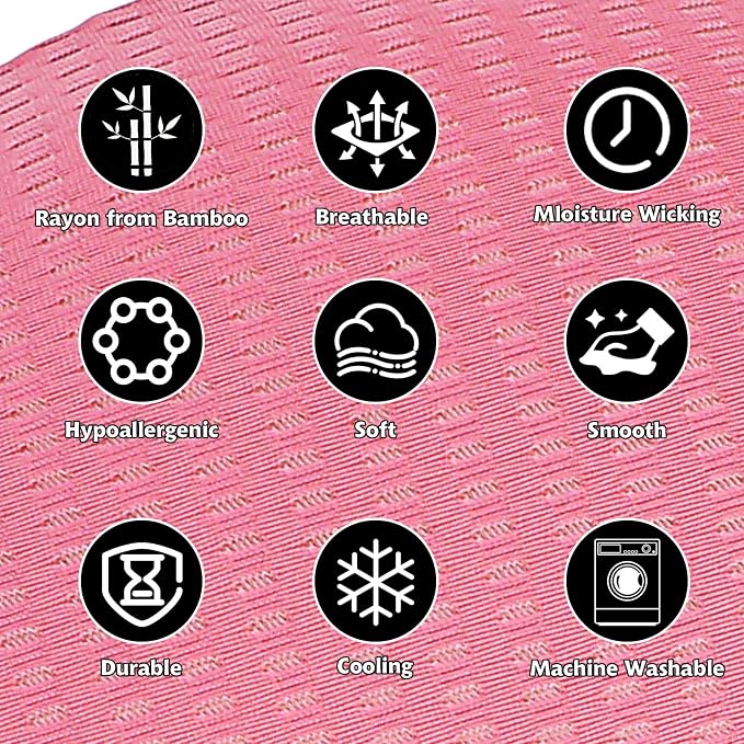 Neck Pillow Replacement Cover Travel U Neck Pillow Case Cover Travel Neck Pillow Cover Pillow, 13.39‘’ U Shaped Neck Pillow Washable Cover, Airplane Pillow Cover (Only Pillow Covers, no Filler)(Pink) - Image 7