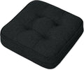 GOFORIT Memory Foam Seat Cushion，Kitchen Chair Cushions for Dining Chairs,Non-Slip Chair Pads with Removable Cover, 16'' x 16'', Black by Unknown