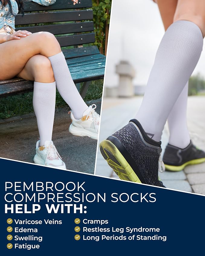 Pembrook Plus Size Compression Socks for Women Wide Calf - 3 Pairs, 20-30mmHg Extra Wide Calf Compression Socks, Up to 4XL - Image 4