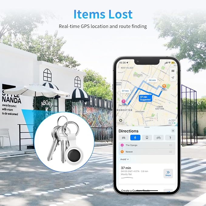 FIDECO Tracker Tag-4 Pack, Luggage Tracker for Suitcases, Bluetooth Tracker Works with Find My APP (iOS Only), Locator Tags for Keys, Wallet, Bags, Luggage, Pets and More - Image 4