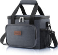 Lifewit Medium Lunch Bag, Insulated Lunch Box, Soft Cooler Cooling Tote for Adult Men Women, Dark Gray 12-Can (9L) by Lifewit