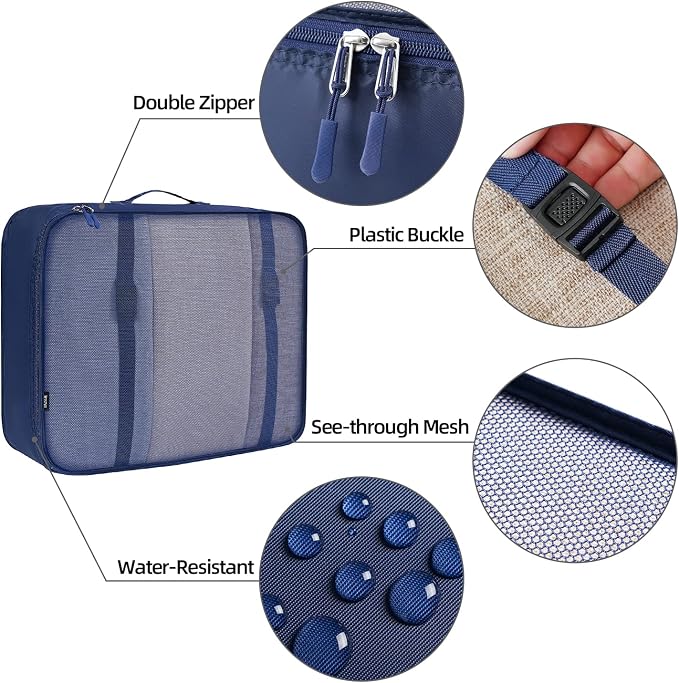 BAGAIL 6 Set/8 Set/10 Set Packing Cubes Various Sizes Packing Organizer for Travel Accessories Luggage Carry On Suitcase - Image 5