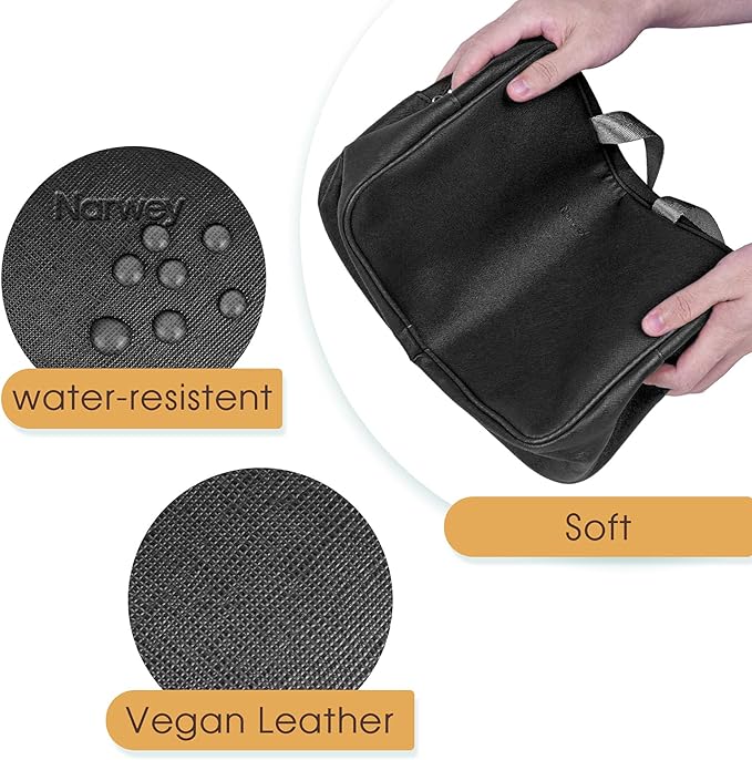 Full Size Toiletry Bag Women Large Cosmetic Bag Travel Makeup Bag Organizer Medicine Bag for Toiletries Essentials Accessories (Large, Black) - Image 4